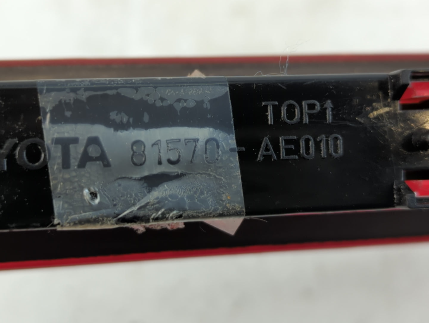 2008 Toyota Sienna Third Brake Light Tail Light Fits OEM Used Auto Parts - Oemusedautoparts1.com