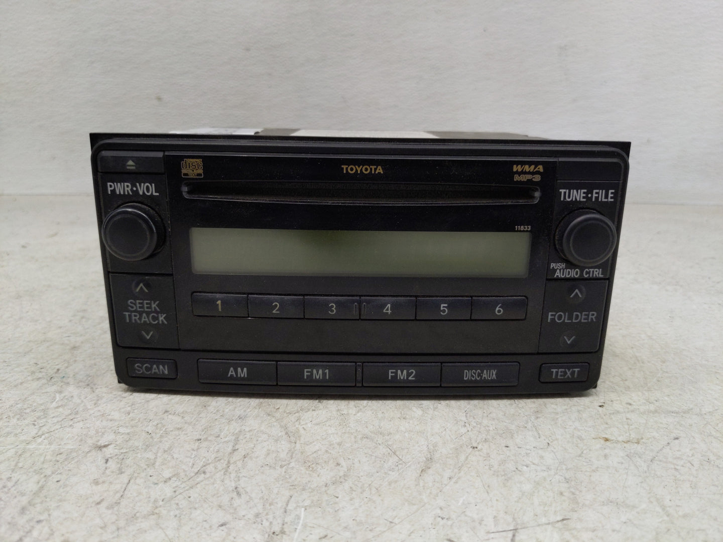 2008 Toyota Yaris Radio AM FM Cd Player Receiver Replacement P/N:86120-52870 Fits OEM Used Auto Parts - Oemusedautoparts1.co