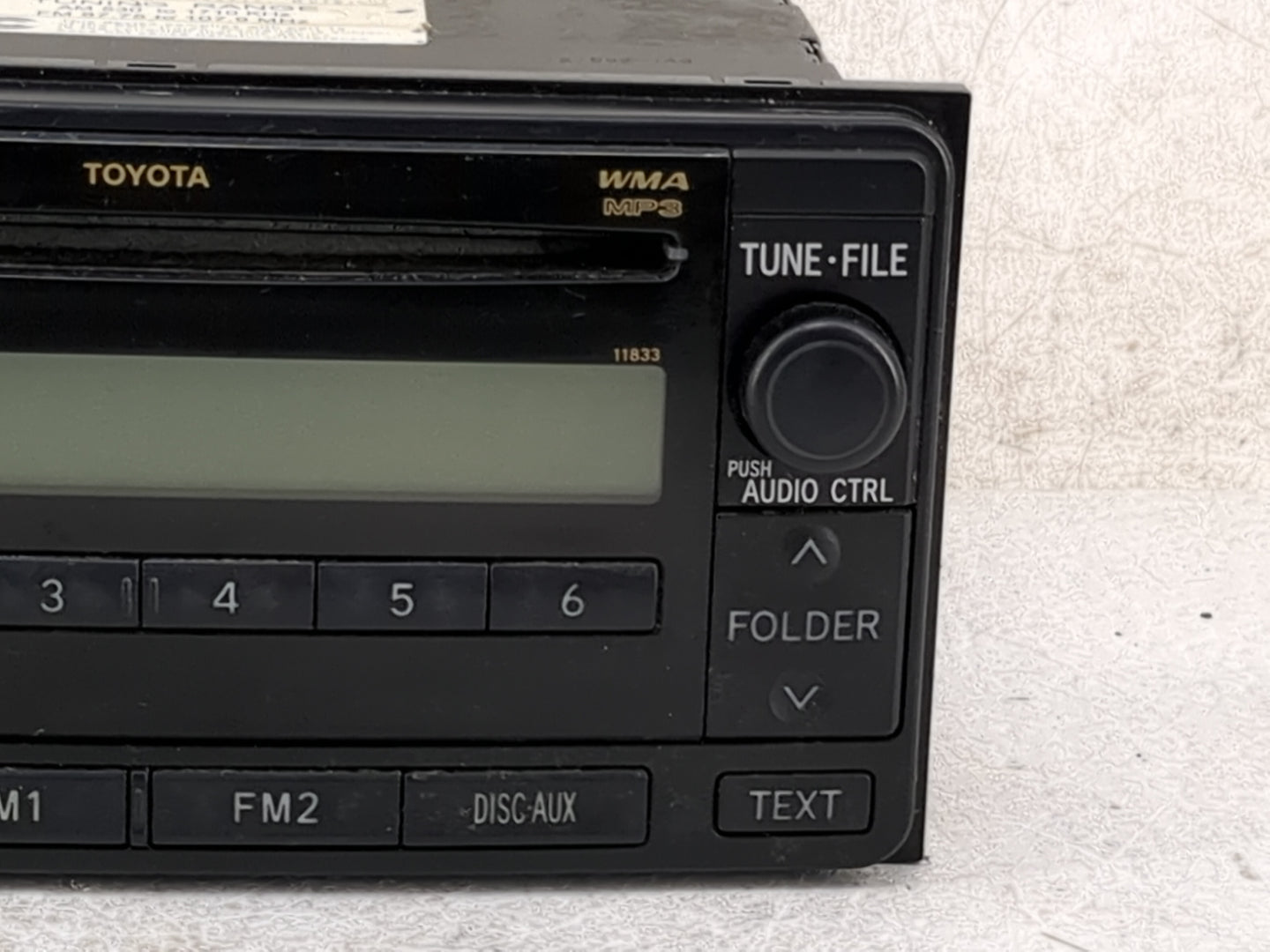 2008 Toyota Yaris Radio AM FM Cd Player Receiver Replacement P/N:86120-52870 123000-07001101 Fits OEM Used Auto Parts - Oemu