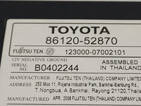 2008 Toyota Yaris Radio AM FM Cd Player Receiver Replacement P/N:86120-52870 Fits OEM Used Auto Parts - Oemusedautoparts1.co