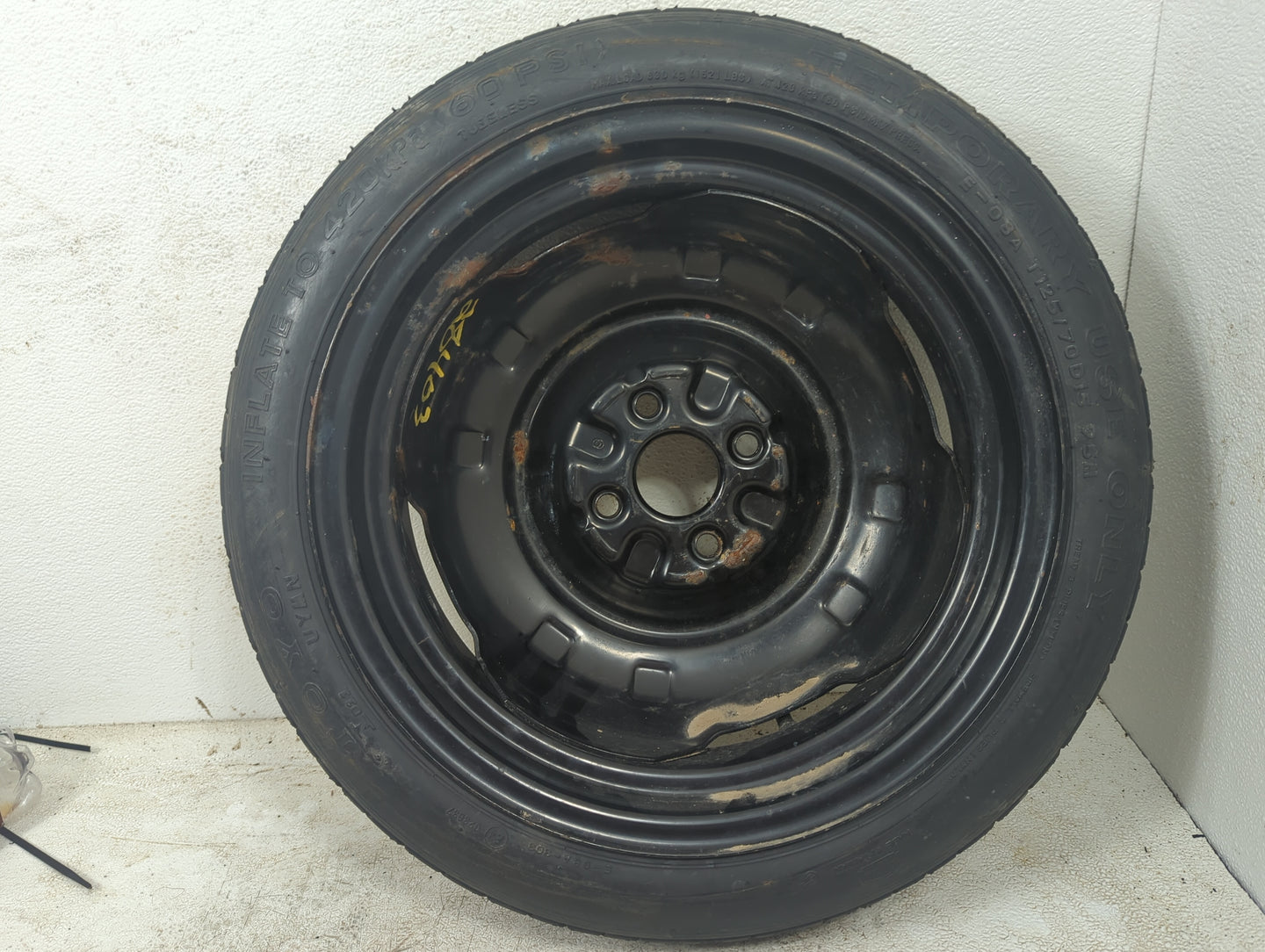 Toyota Yaris Yaris Spare Donut Tire Wheel Rim Oem 5034590 - Oemusedautoparts1.com
