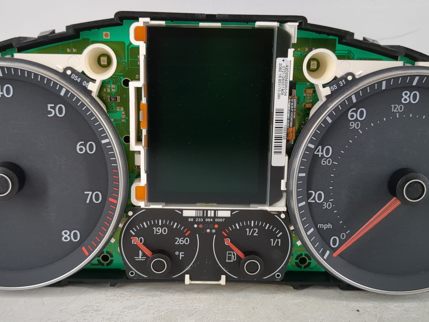 2008 Volkswagen Eos Instrument Cluster Speedometer Gauges Miles:156K Fits OEM Used Auto Parts - Oemusedautoparts1.com