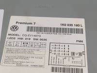 2006-2007 Volkswagen Golf Radio AM FM Cd Player Receiver Replacement P/N:1K0 035 180 L Fits Fits 2005 2006 2007 2008 2009 OE
