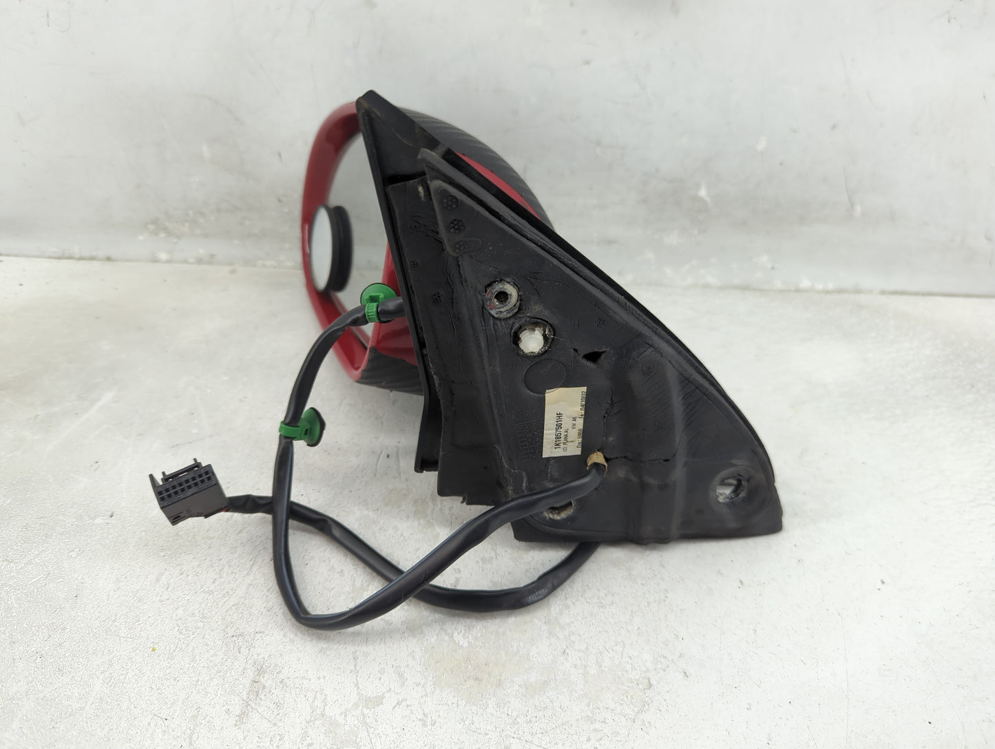 2006-2010 Volkswagen Jetta Driver Left Side View Manual Door Mirror Red - Oemusedautoparts1.com