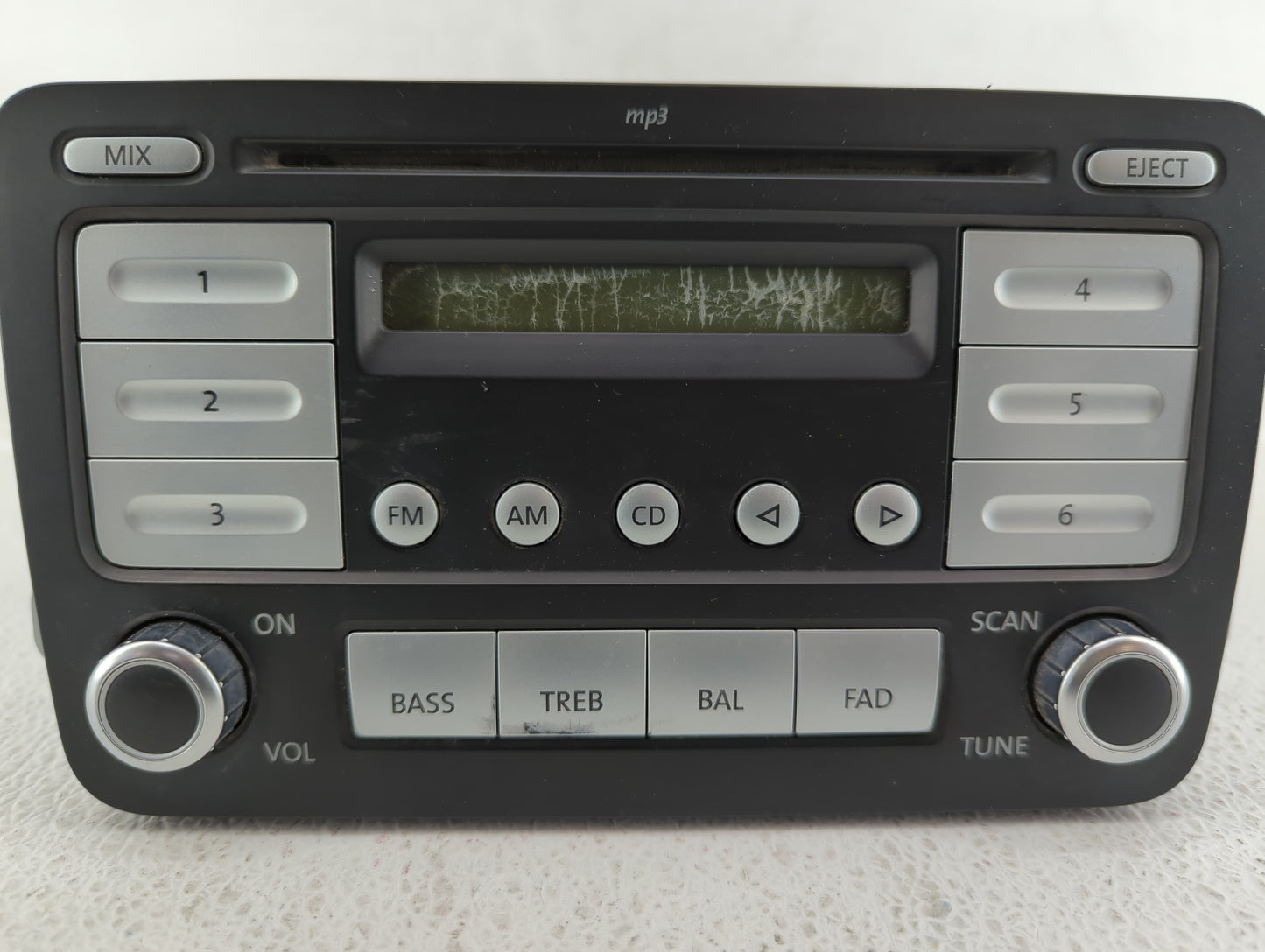 2006-2009 Volkswagen Jetta Radio AM FM Cd Player Receiver Replacement P/N:1K0 035 161 D 1K0 035 161 C Fits OEM Used Auto Par