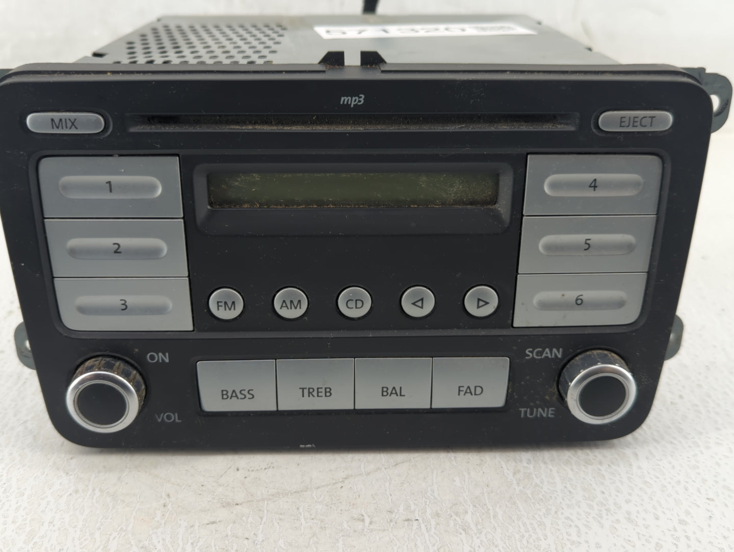 2006-2010 Volkswagen Passat Radio AM FM Cd Player Receiver Replacement P/N:1K0 035 161 C 28088967 Fits OEM Used Auto Parts -