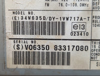 2008 Volvo V40 Radio AM FM Cd Player Receiver Replacement P/N:31260527 Fits Fits 2007 2009 2010 OEM Used Auto Parts - Oemuse