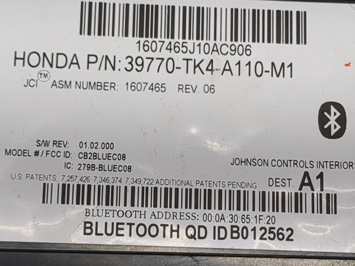 2009-2011 Acura Tl Communication Control Module 1503298 - Oemusedautoparts1.com