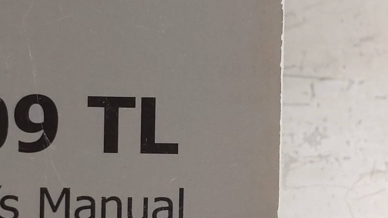2009 Acura Tl Owners Manual Book Guide OEM Used Auto Parts - Oemusedautoparts1.com
