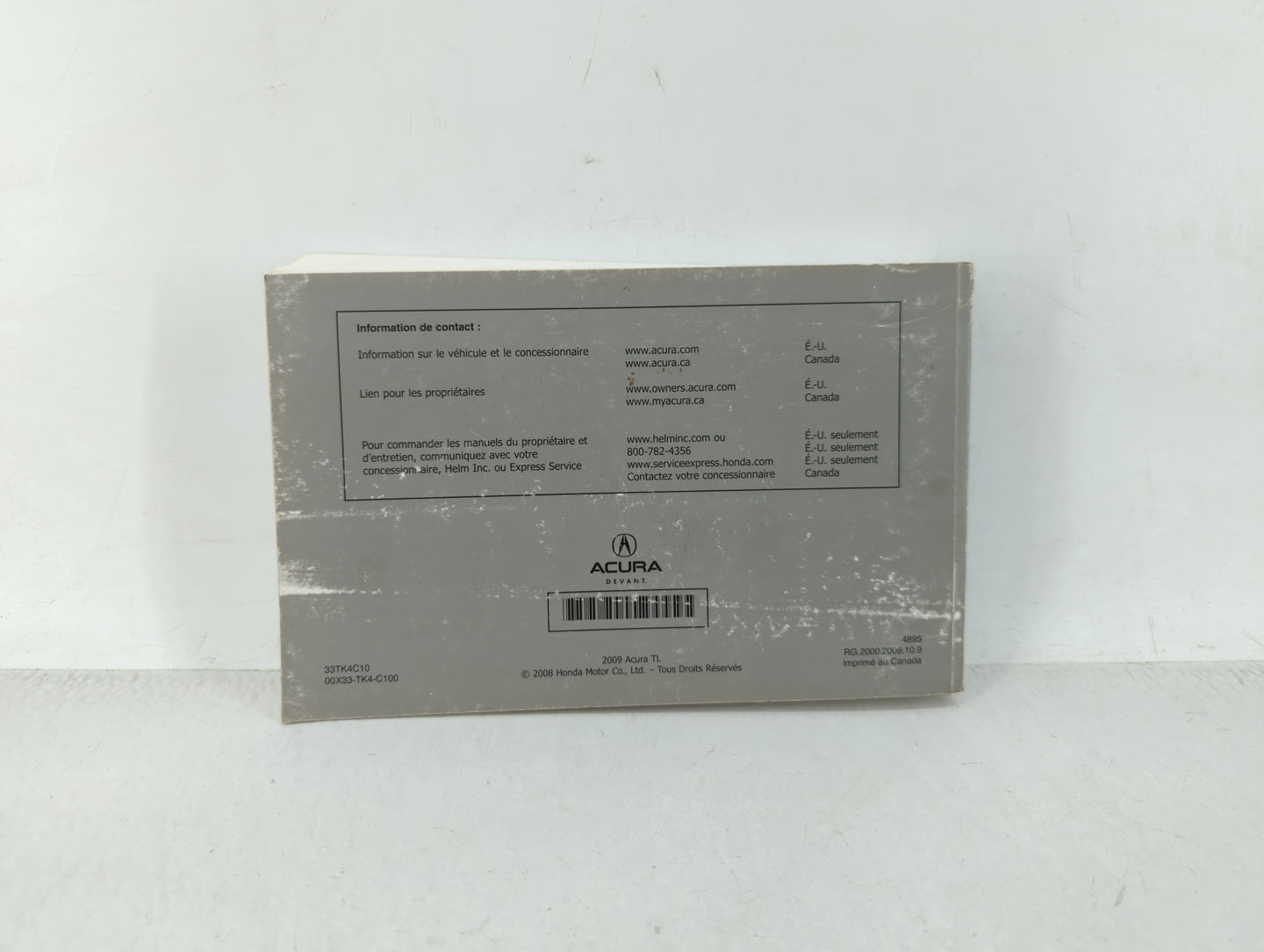 2009 Acura Tl Owners Manual Book Guide OEM Used Auto Parts - Oemusedautoparts1.com