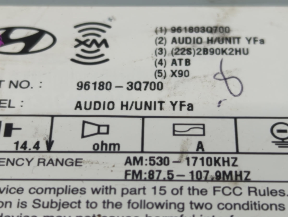 2009 Acura Tl Radio AM FM Cd Player Receiver Replacement P/N:96180-3Q700 96180-3Q600, 96180-3Q6504X Fits Fits 2012 2013 2014