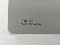 2009 Acura Tl Owners Manual Book Guide P/N:31TK4600 00X31-TK4-6001 OEM Used Auto Parts - Oemusedautoparts1.com