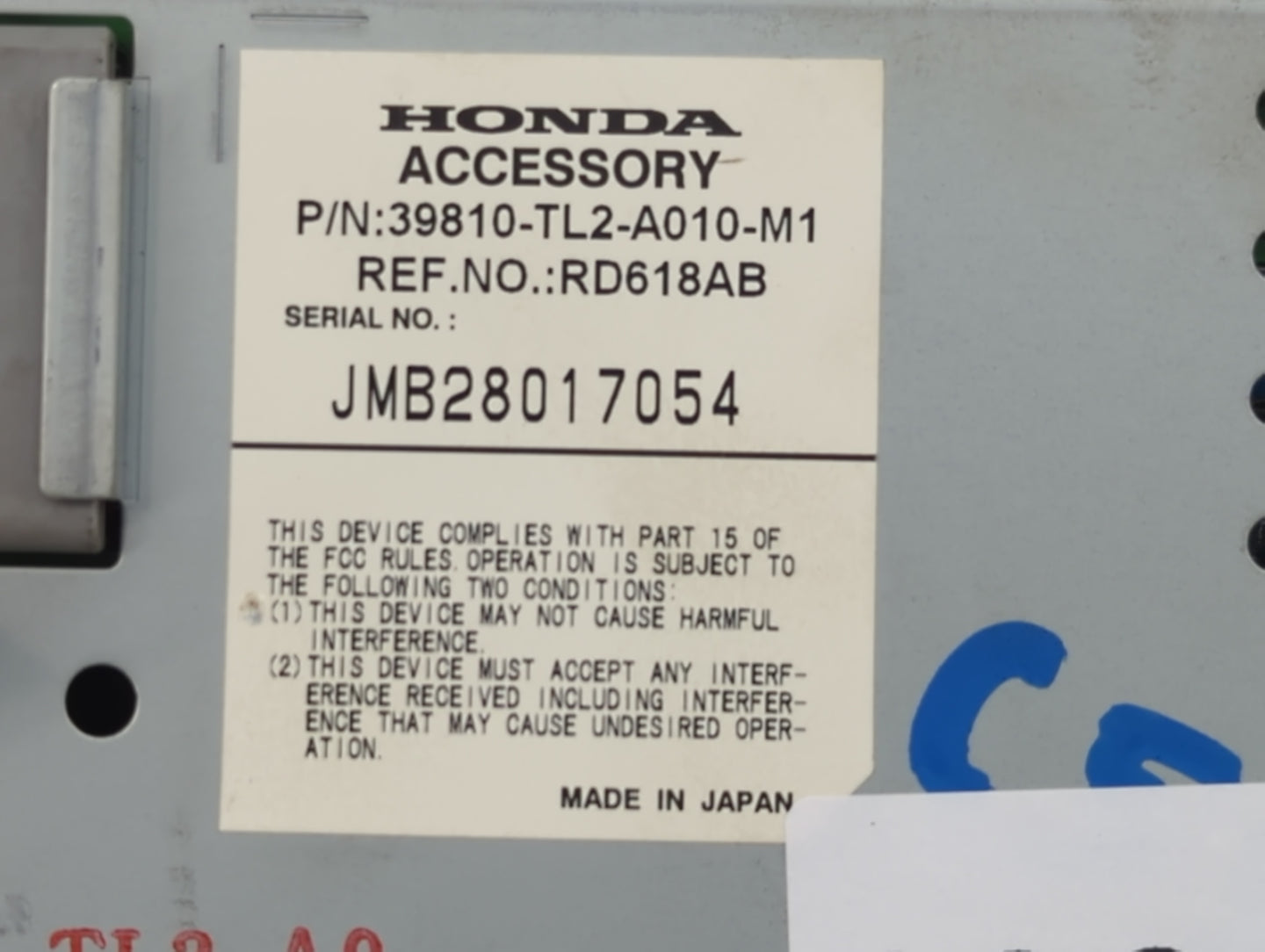2009-2009 Acura Tsx Information Display Screen - Oemusedautoparts1.com