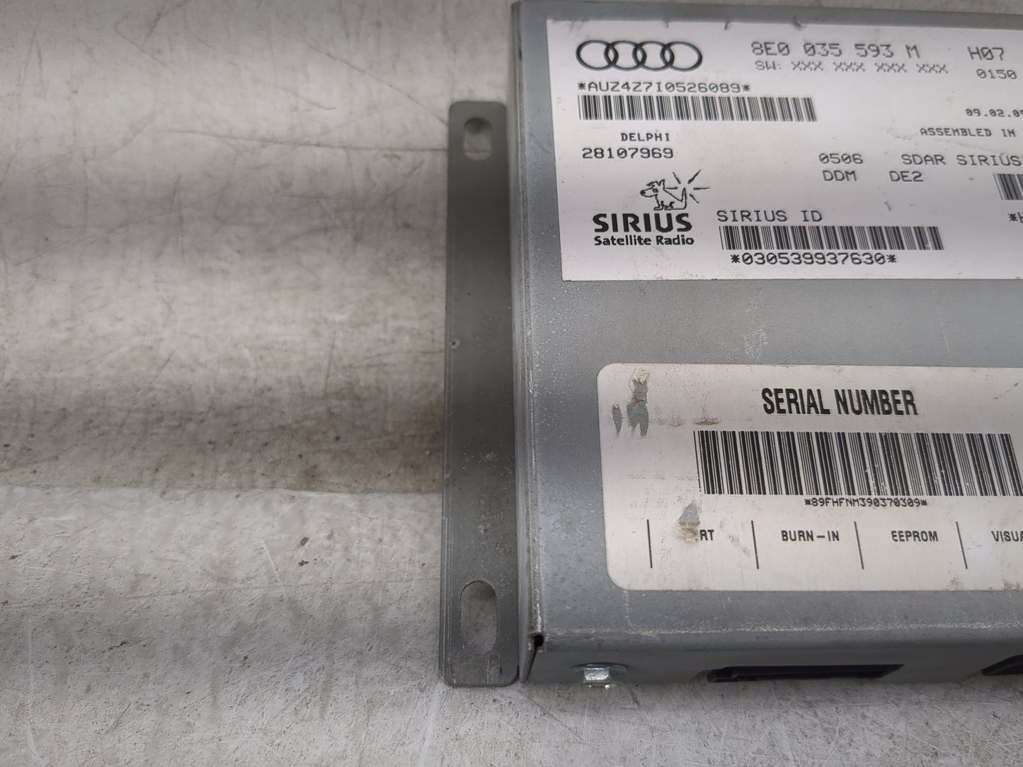 Audi A3 Tuner Satellite Receiver 8e0 035 593 M|28107969 - Oemusedautoparts1.com