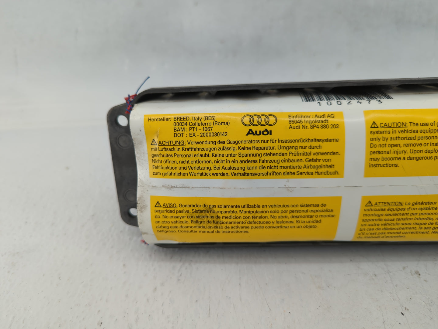 2009-2013 Audi A3 Air Bag Passenger Right Dashboard Oem - Oemusedautoparts1.com
