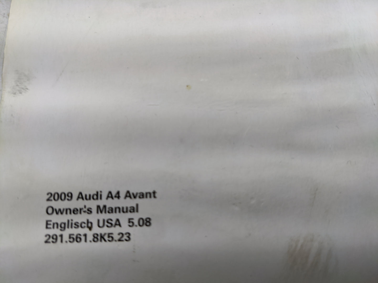 2009 Audi A4 Owners Manual Book Guide OEM Used Auto Parts - Oemusedautoparts1.com