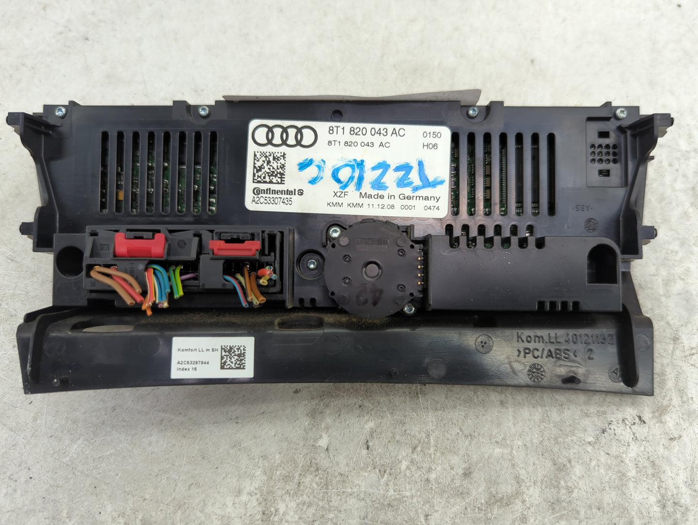 2009-2012 Audi A4 Climate Control Module Temperature AC/Heater Replacement P/N:8T1820043AC A2C53307435 Fits OEM Used Auto Pa