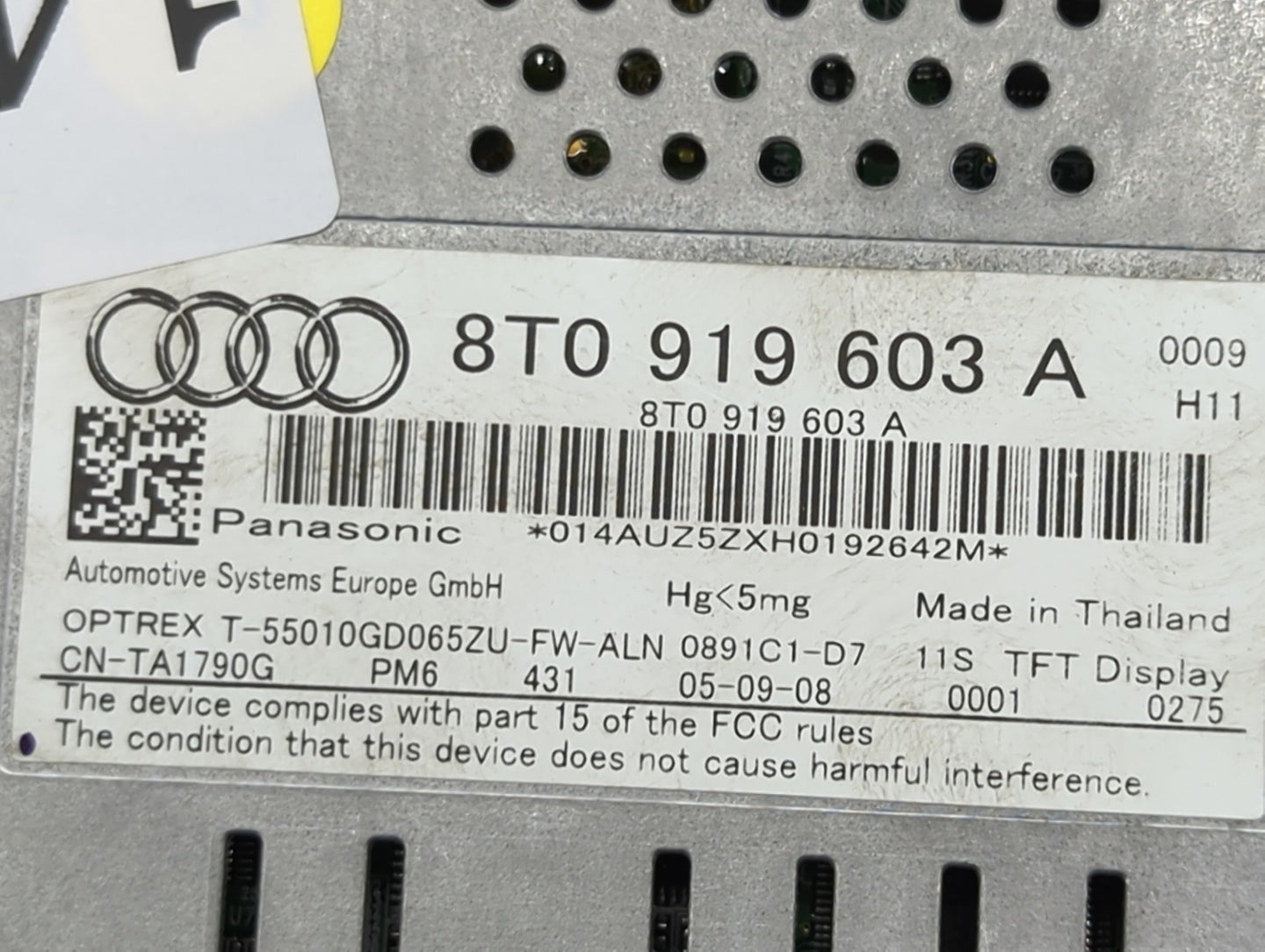 2009-2016 Audi A4 Information Display Screen - Oemusedautoparts1.com