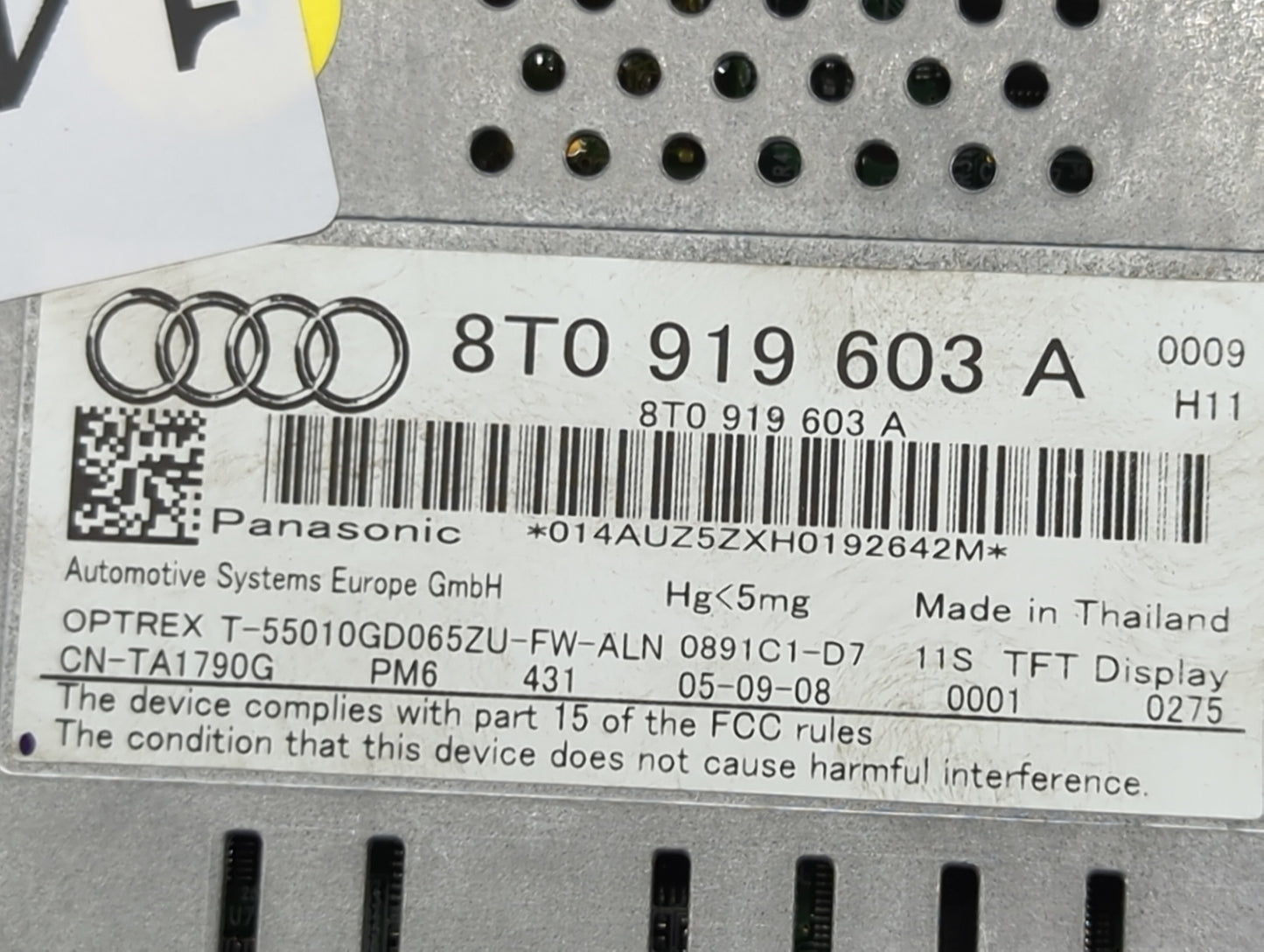 2009-2016 Audi A4 Information Display Screen - Oemusedautoparts1.com