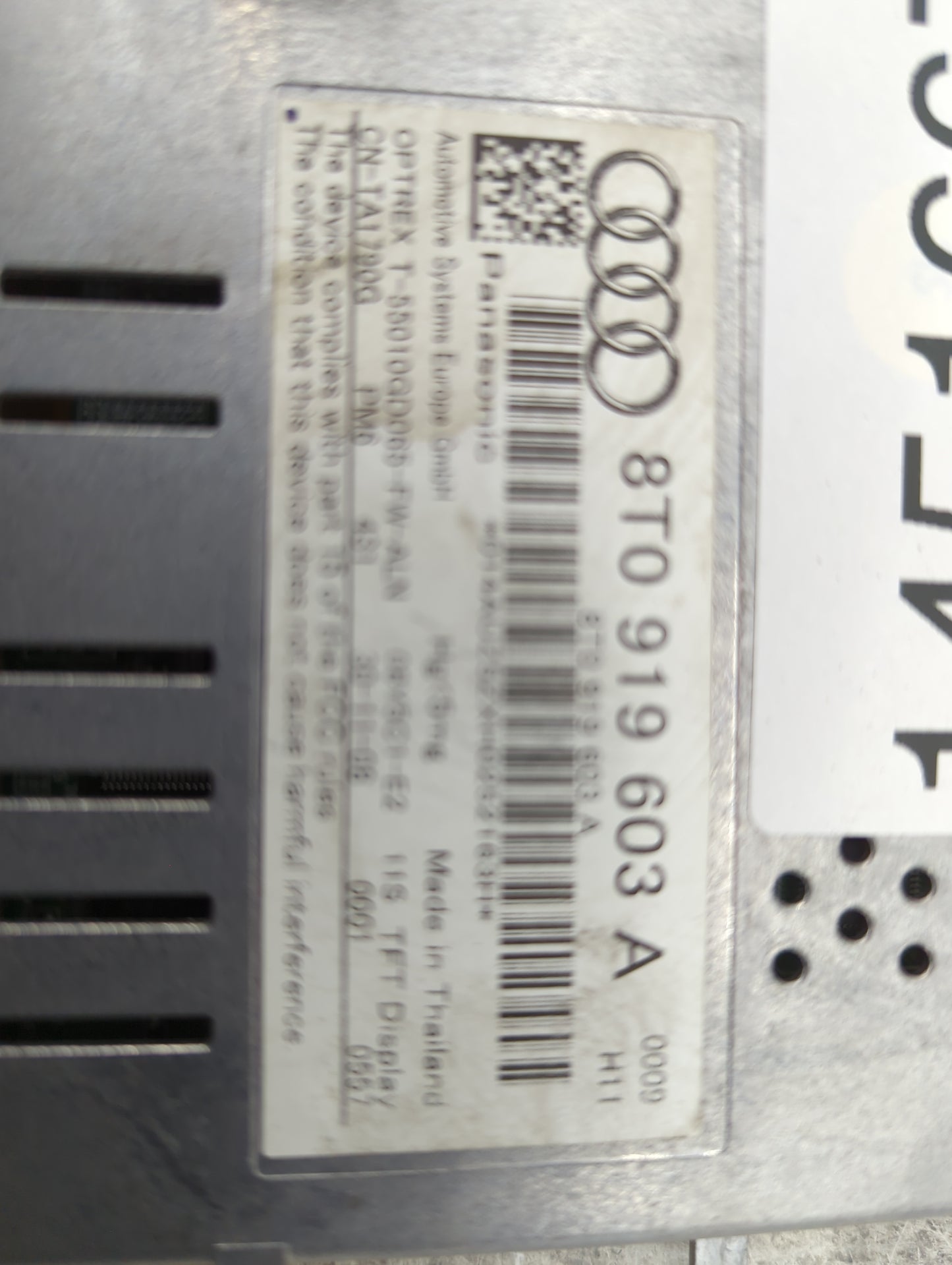 2009-2016 Audi A4 Information Display Screen 1451667 - Oemusedautoparts1.com