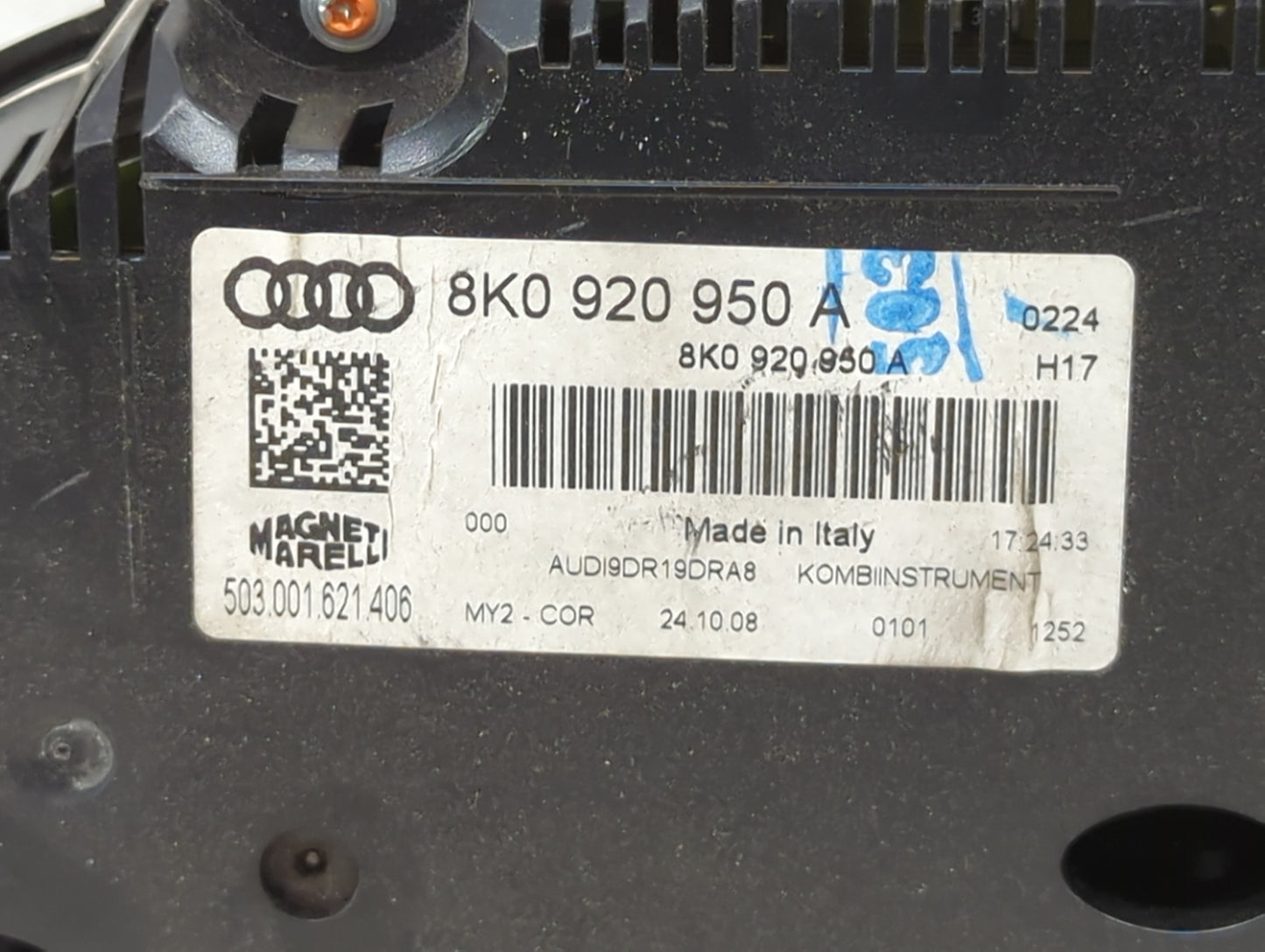 2009 Audi A4 Instrument Cluster Speedometer Gauges P/N:8K0920980A 503001523305 Miles: Fits OEM Used Auto Parts - Oemusedauto