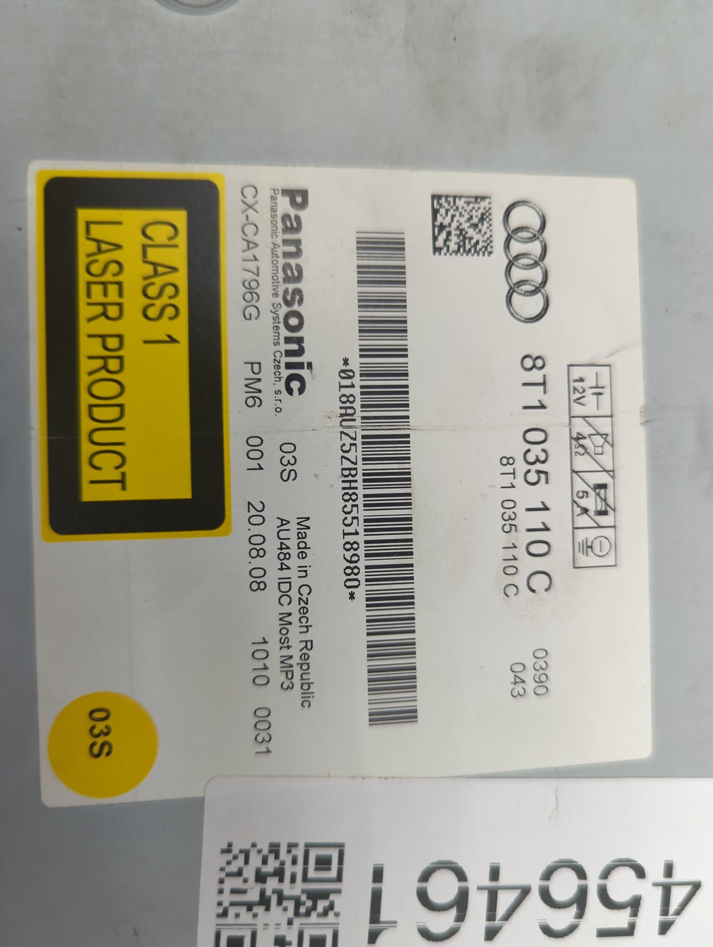 2009-2009 Audi A4 Radio Cd Changer 8t1035110c|cx-ca1796g|auz5zbh8551898 - Oemusedautoparts1.com