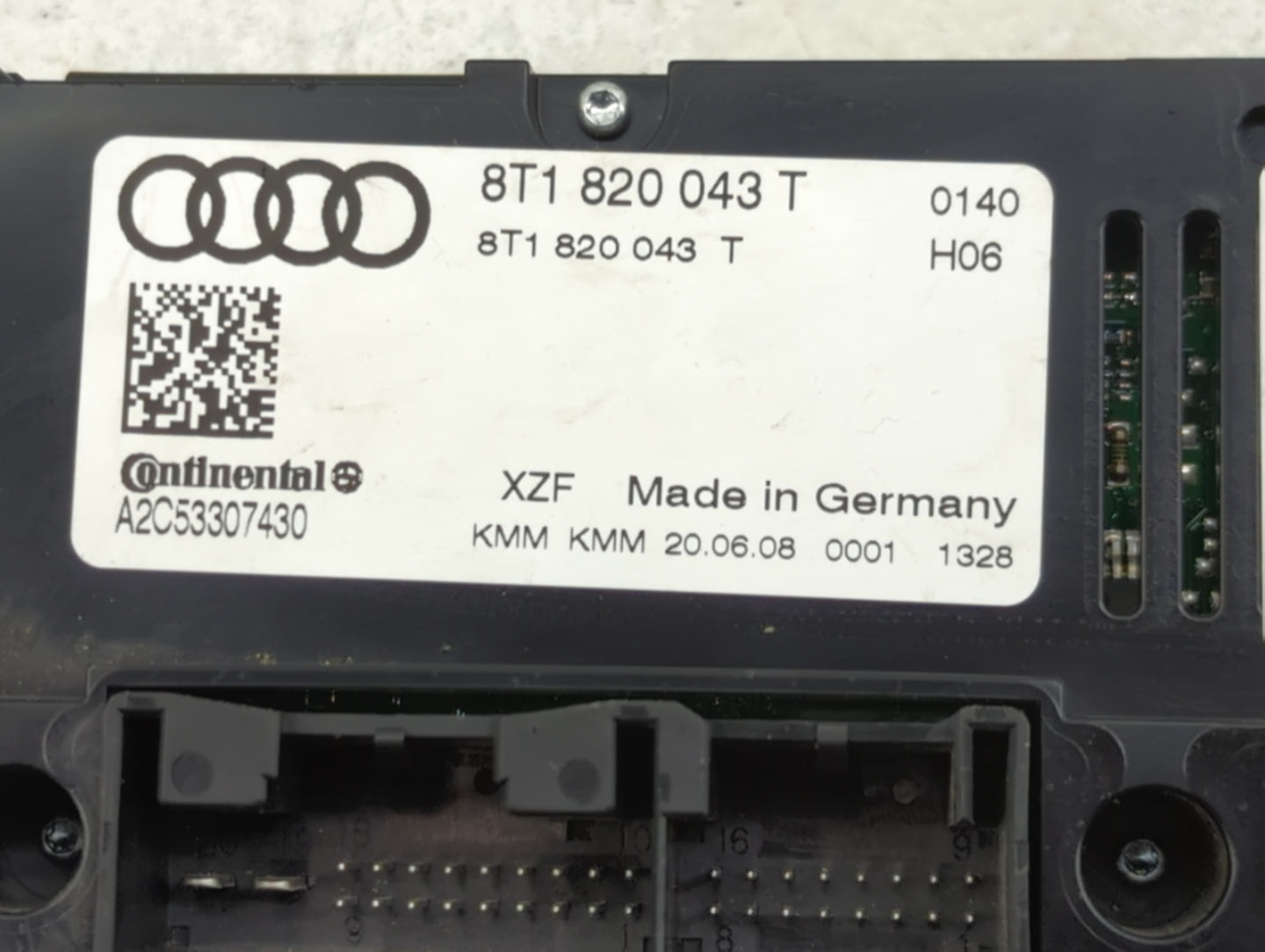 2009-2012 Audi A4 Climate Control Module Temperature AC/Heater Replacement P/N:8T1 820 043 T Fits Fits 2008 2009 2010 2011 2