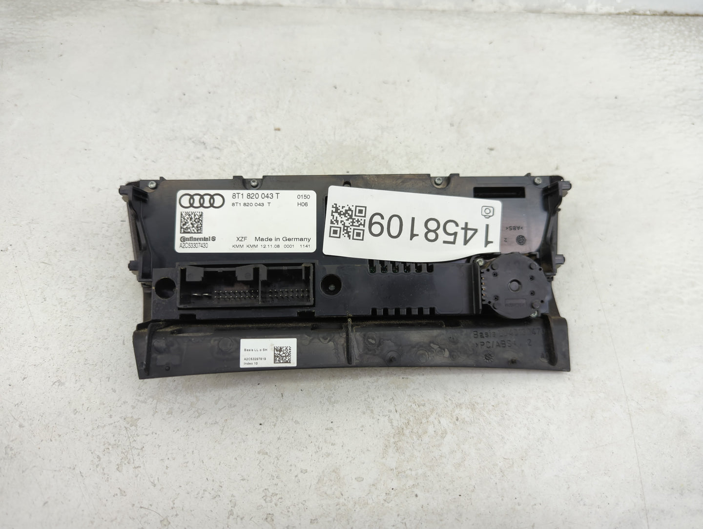 2009-2012 Audi A4 Climate Control Module Temperature AC/Heater Replacement P/N:8T1 820 043 T Fits Fits 2008 2009 2010 2011 2