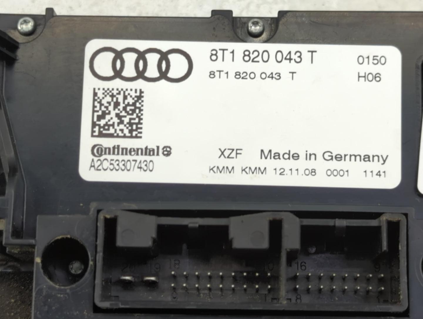 2009-2012 Audi A4 Climate Control Module Temperature AC/Heater Replacement P/N:8T1 820 043 T Fits Fits 2008 2009 2010 2011 2