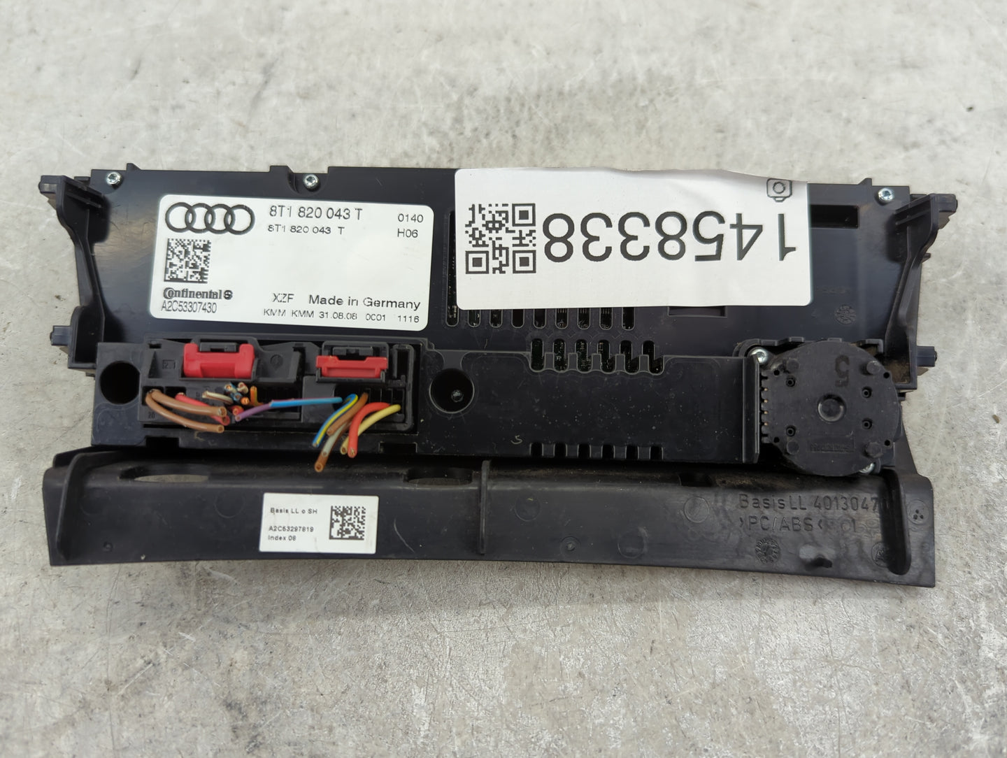 2009-2012 Audi A4 Climate Control Module Temperature AC/Heater Replacement P/N:8T1 820 043 T Fits Fits 2008 2009 2010 2011 2