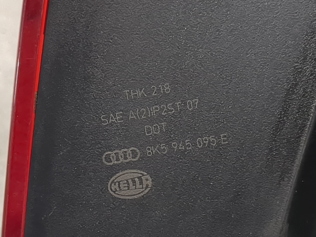 2009-2012 Audi A4 Tail Light Assembly Driver Left OEM P/N:8K5945095E Fits Fits 2009 2010 2011 2012 OEM Used Auto Parts - Oem
