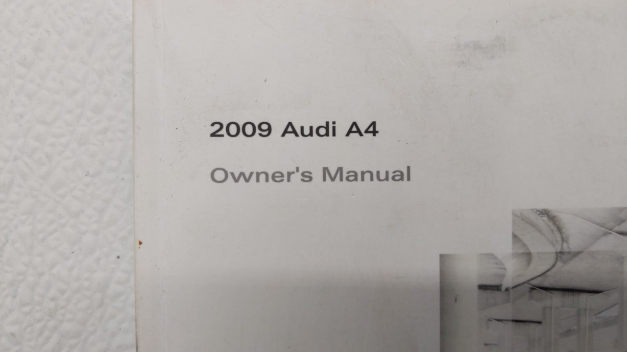 2009 Audi A4 Owners Manual Book Guide OEM Used Auto Parts - Oemusedautoparts1.com