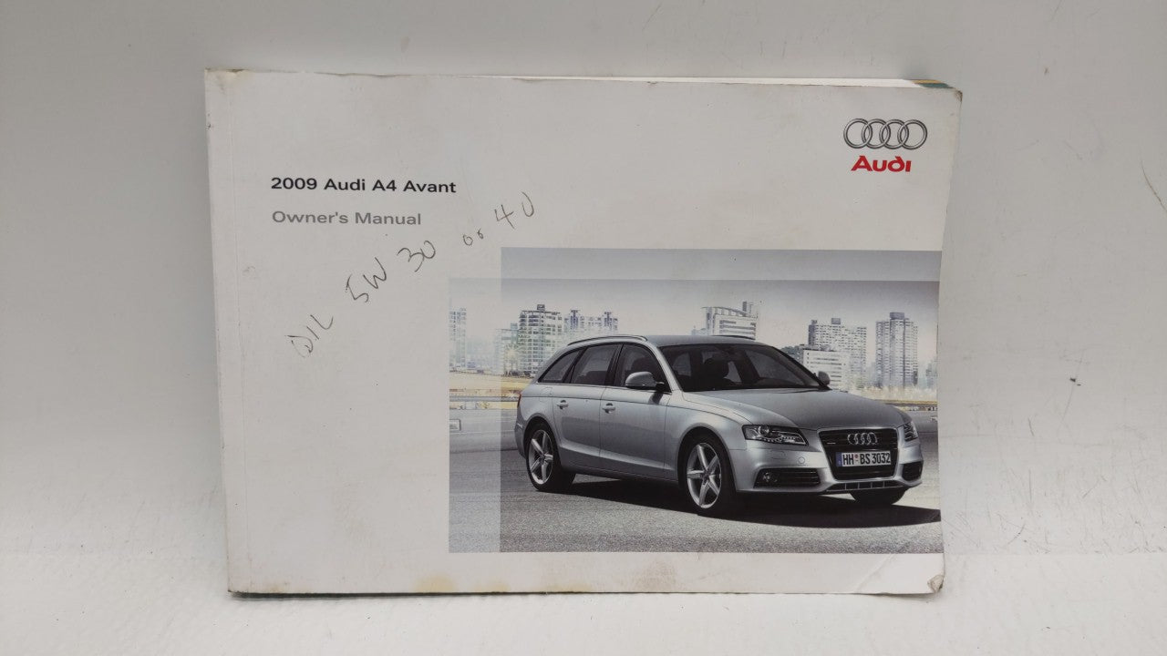 2009 Audi A4 Owners Manual Book Guide OEM Used Auto Parts - Oemusedautoparts1.com