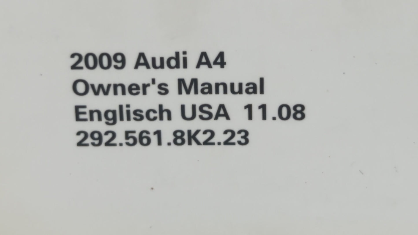 2009 Audi A4 Owners Manual Book Guide OEM Used Auto Parts - Oemusedautoparts1.com