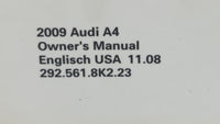 2009 Audi A4 Owners Manual Book Guide OEM Used Auto Parts - Oemusedautoparts1.com
