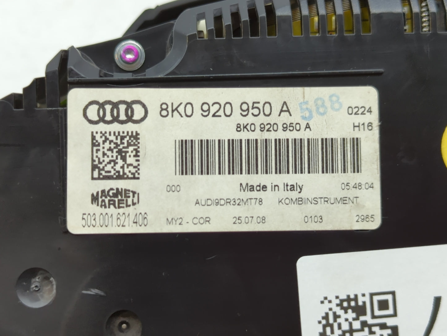 2009 Audi A4 Instrument Cluster Speedometer Gauges P/N:8K0 920 950 A 8K0920950A Fits OEM Used Auto Parts - Oemusedautoparts1
