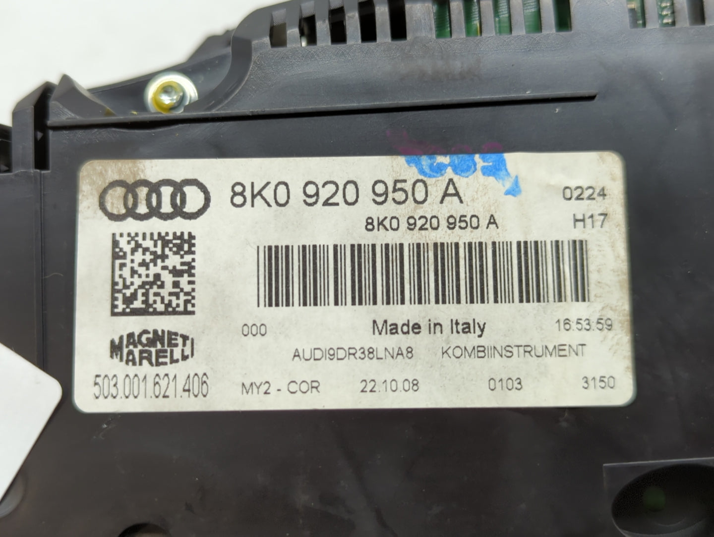 2009 Audi A4 Instrument Cluster Speedometer Gauges P/N:8K0 920 950 A 8K0920950A Fits OEM Used Auto Parts - Oemusedautoparts1