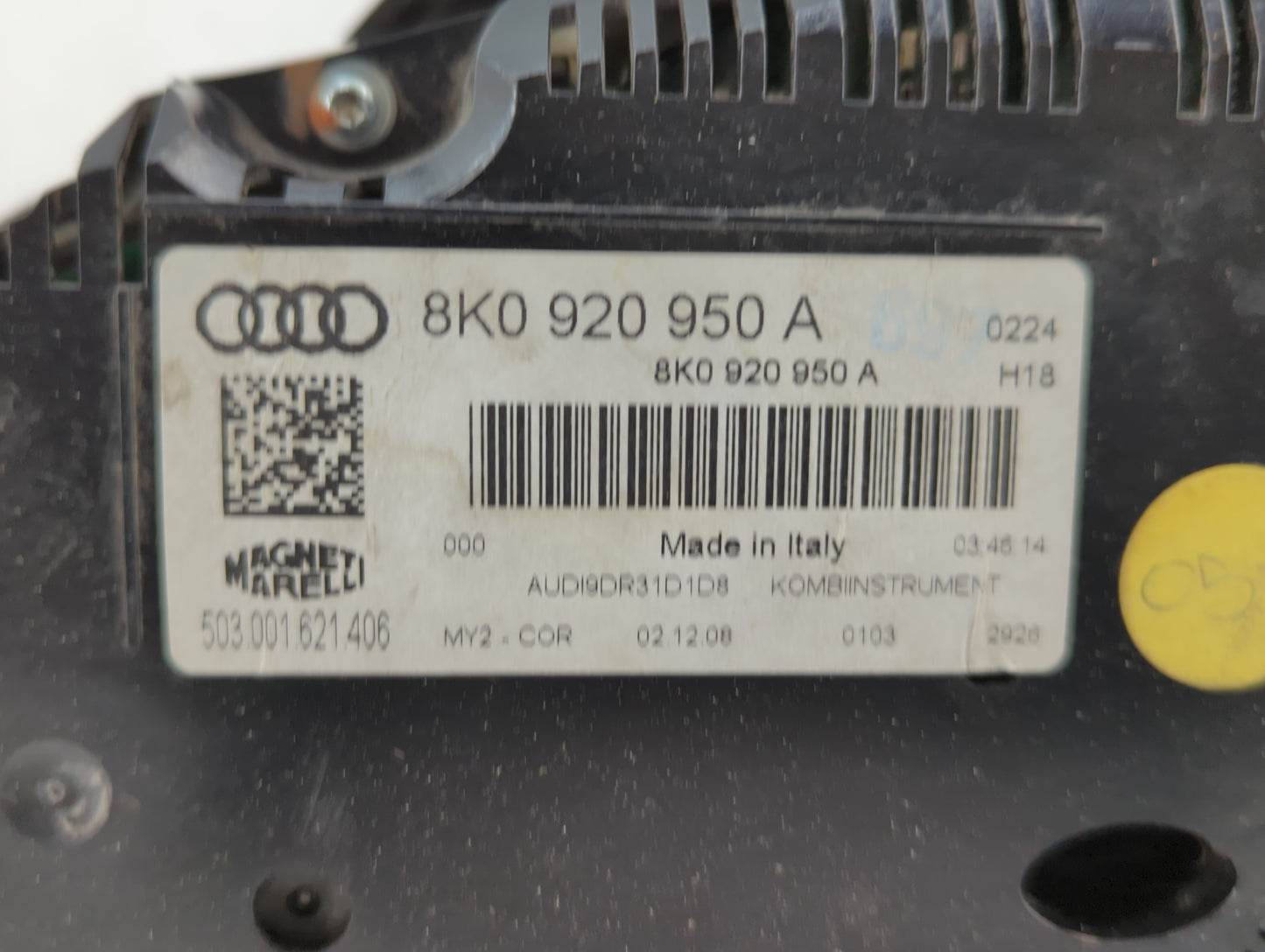 2009 Audi A4 Instrument Cluster Speedometer Gauges P/N:8K0 920 950 A 8K0920950A Fits OEM Used Auto Parts - Oemusedautoparts1