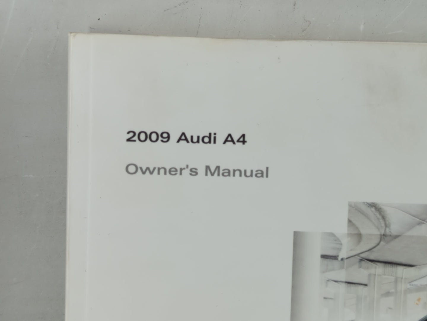 2009 Audi A4 Owners Manual Book Guide OEM Used Auto Parts - Oemusedautoparts1.com
