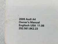 2009 Audi A4 Owners Manual Book Guide OEM Used Auto Parts - Oemusedautoparts1.com