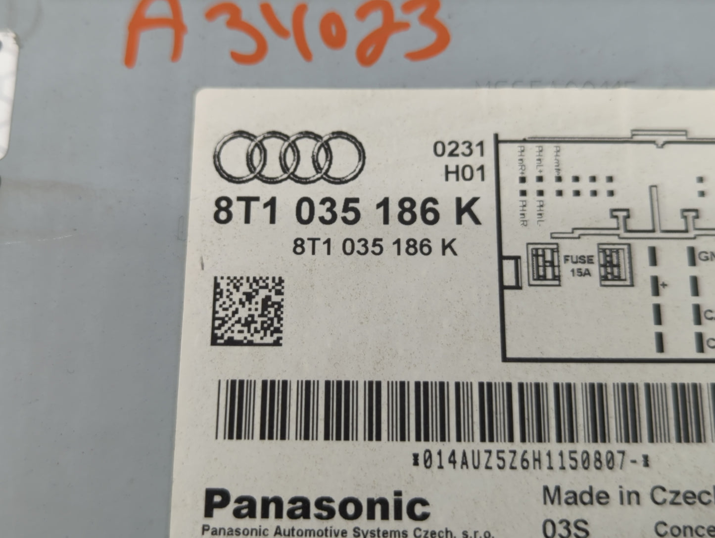 2010-2012 Audi A4 Radio AM FM Cd Player Receiver Replacement P/N:8T1 035 186 R Fits Fits 2010 2011 2012 2013 2014 2015 2016 