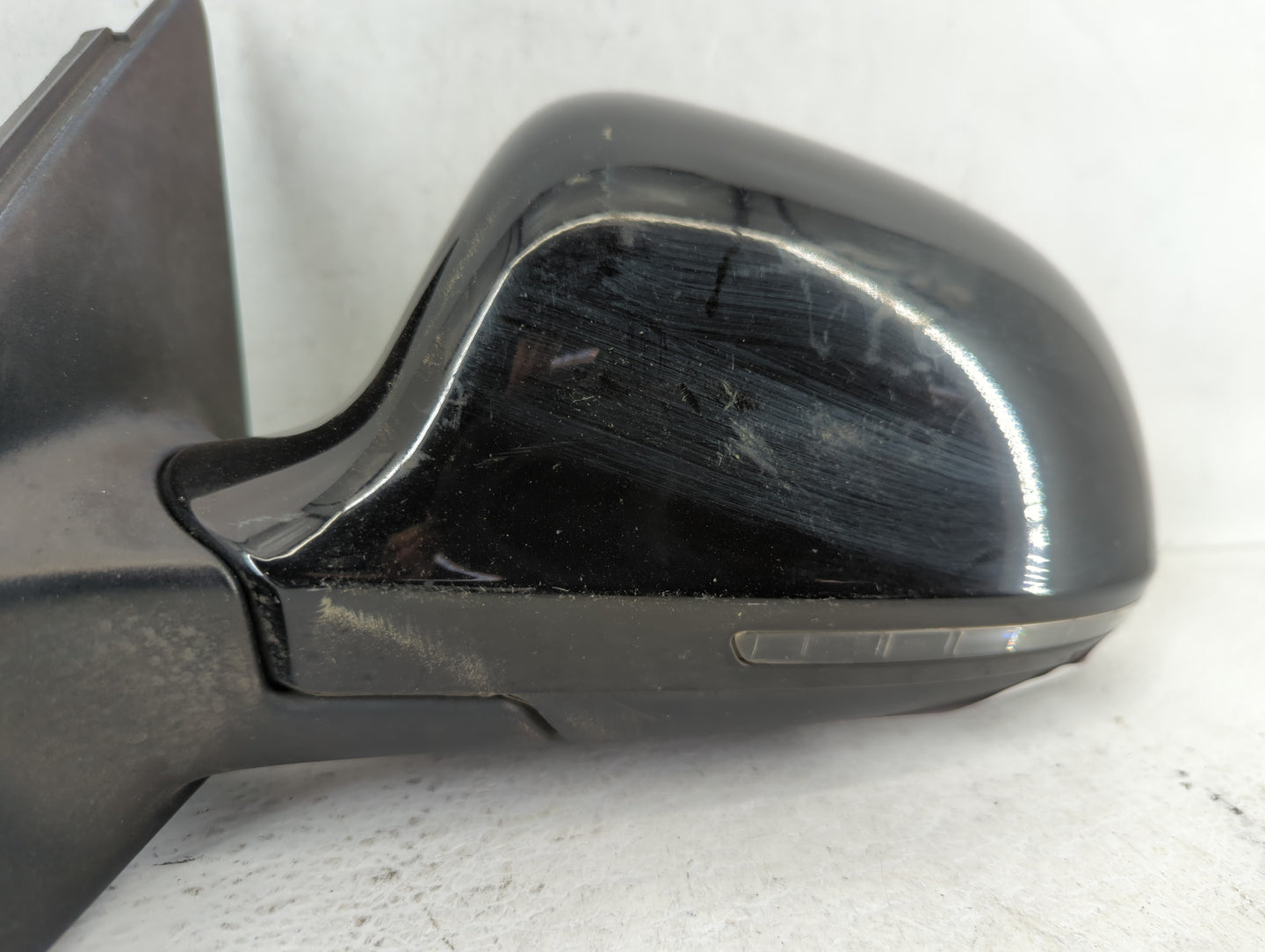 2009-2009 Audi A4 Driver Left Side View Manual Door Mirror Black - Oemusedautoparts1.com