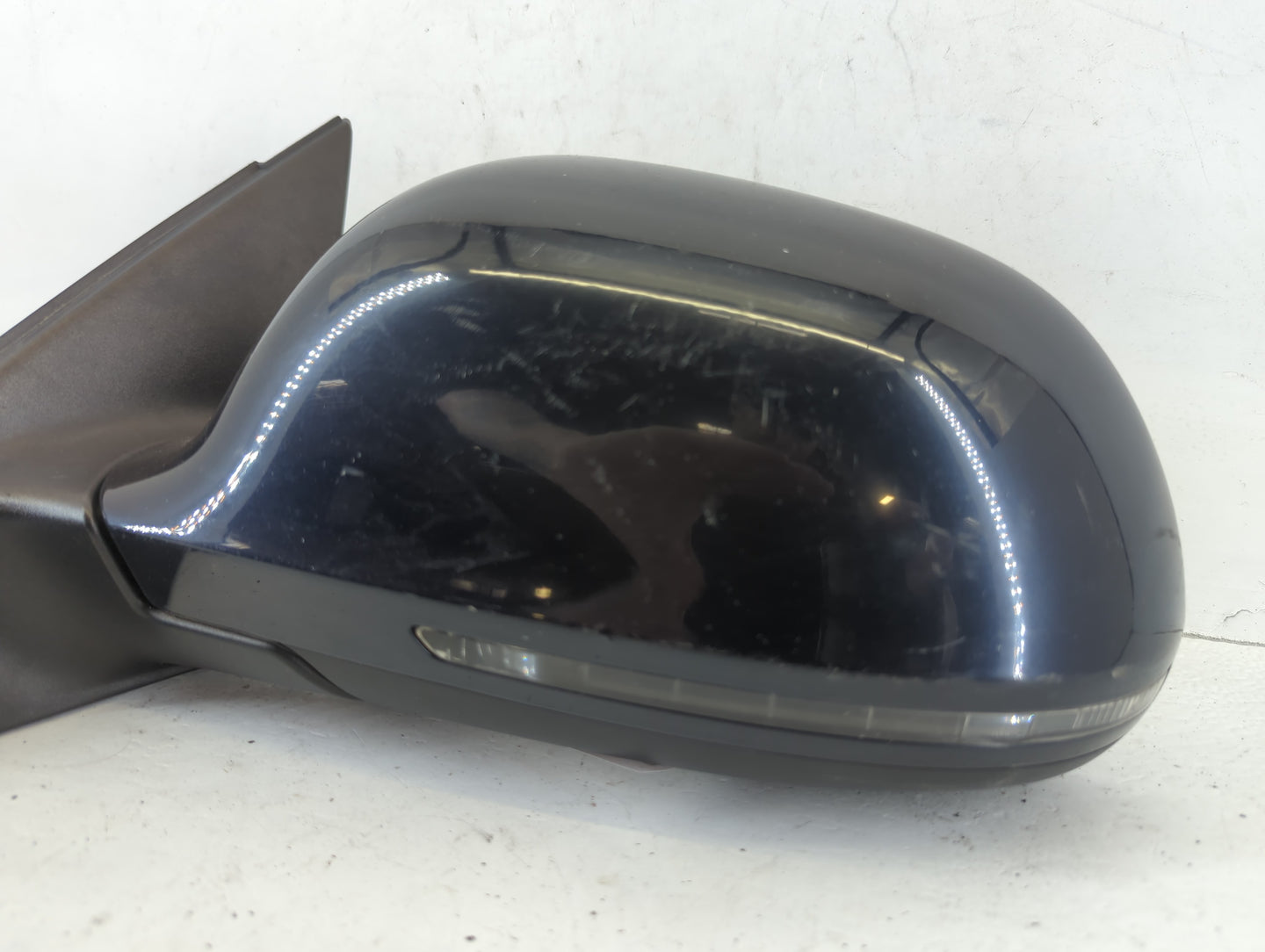 2009-2009 Audi A4 Driver Left Side View Manual Door Mirror Blue - Oemusedautoparts1.com