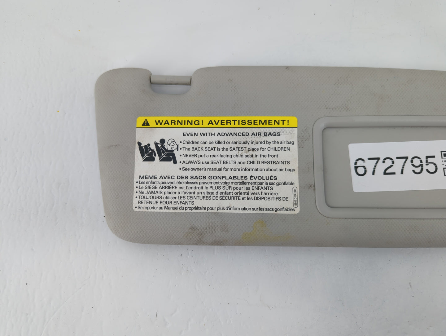 2009-2012 Audi A4 Sun Visor Shade Replacement Passenger Right Mirror Fits Fits 2009 2010 2011 2012 OEM Used Auto Parts - Oem