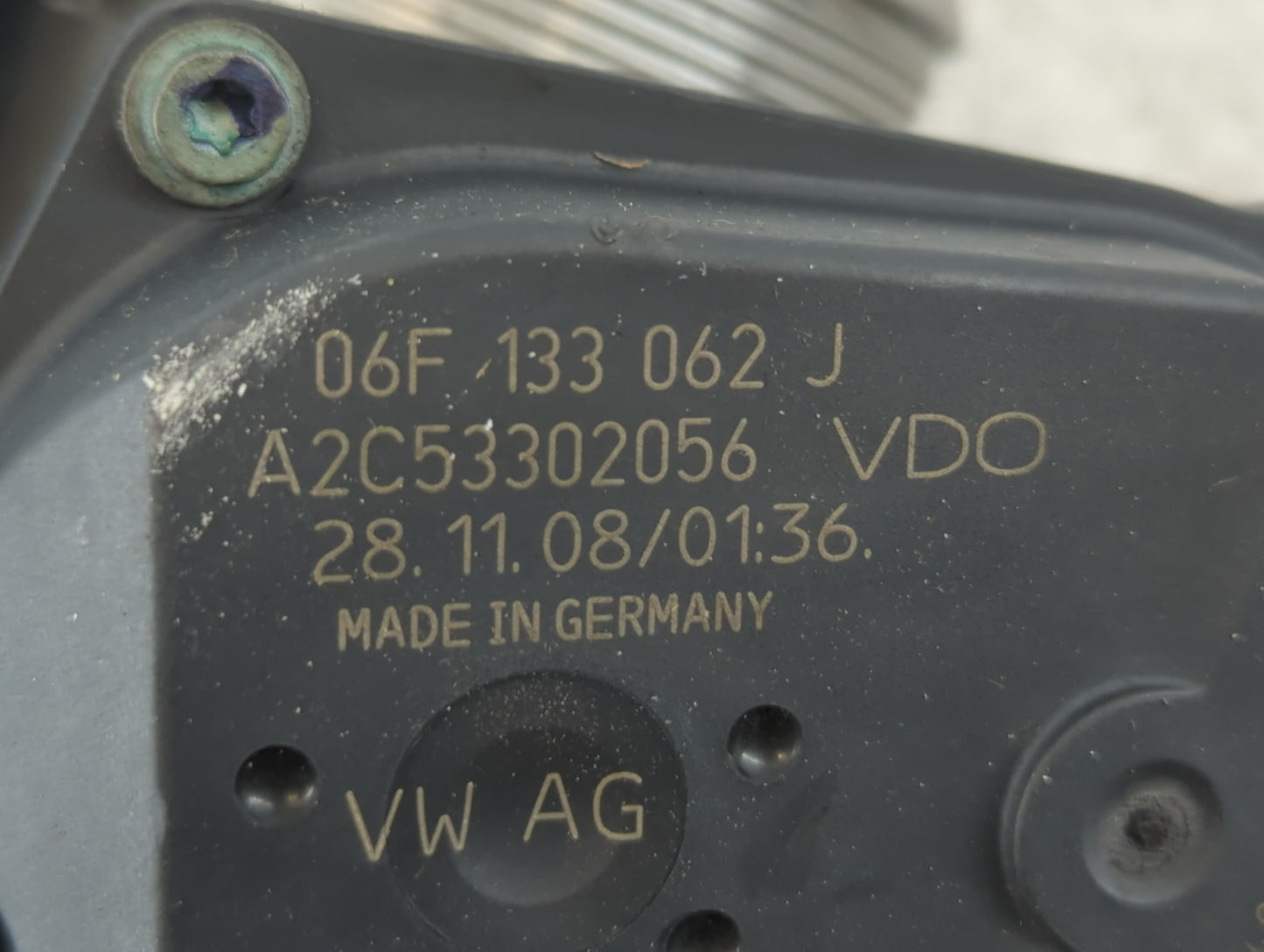 2005-2016 Audi A4 Throttle Body P/N:06F 133 062 J Fits OEM Used Auto Parts - Oemusedautoparts1.com
