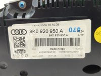 2009 Audi A4 Instrument Cluster Speedometer Gauges P/N:8K0 920 950 A Fits OEM Used Auto Parts - Oemusedautoparts1.com