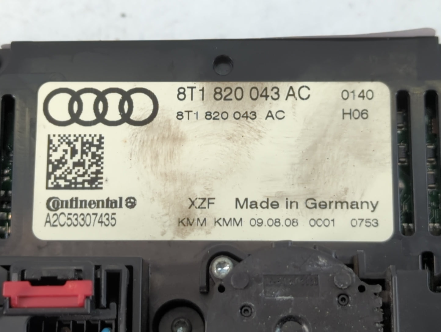 2009-2012 Audi A4 Climate Control Module Temperature AC/Heater Replacement P/N:8T1 820 043 AC Fits OEM Used Auto Parts - Oem