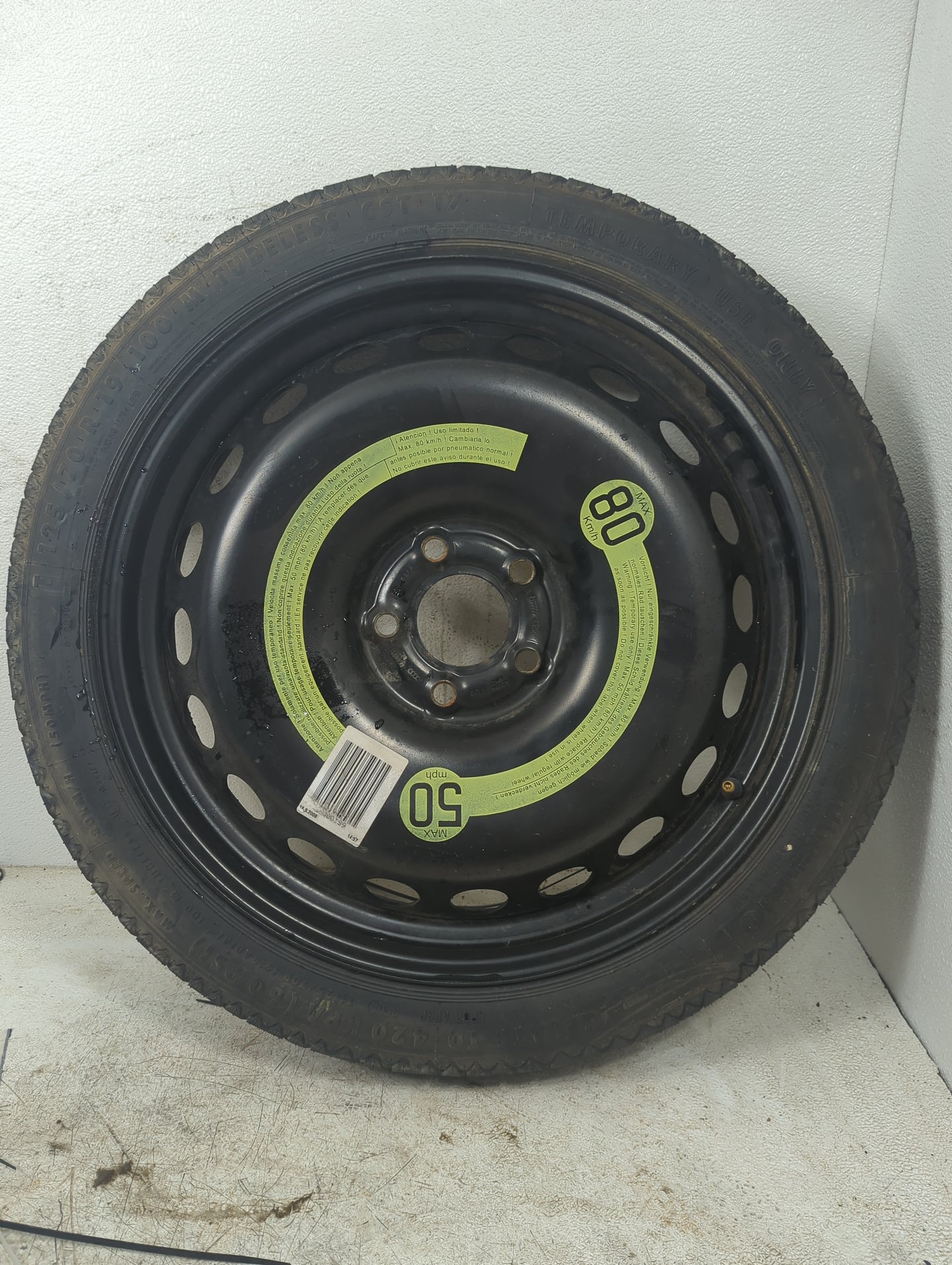 2009-2012 Audi A4 Quattro Spare Donut Tire Wheel Rim Oem - Oemusedautoparts1.com