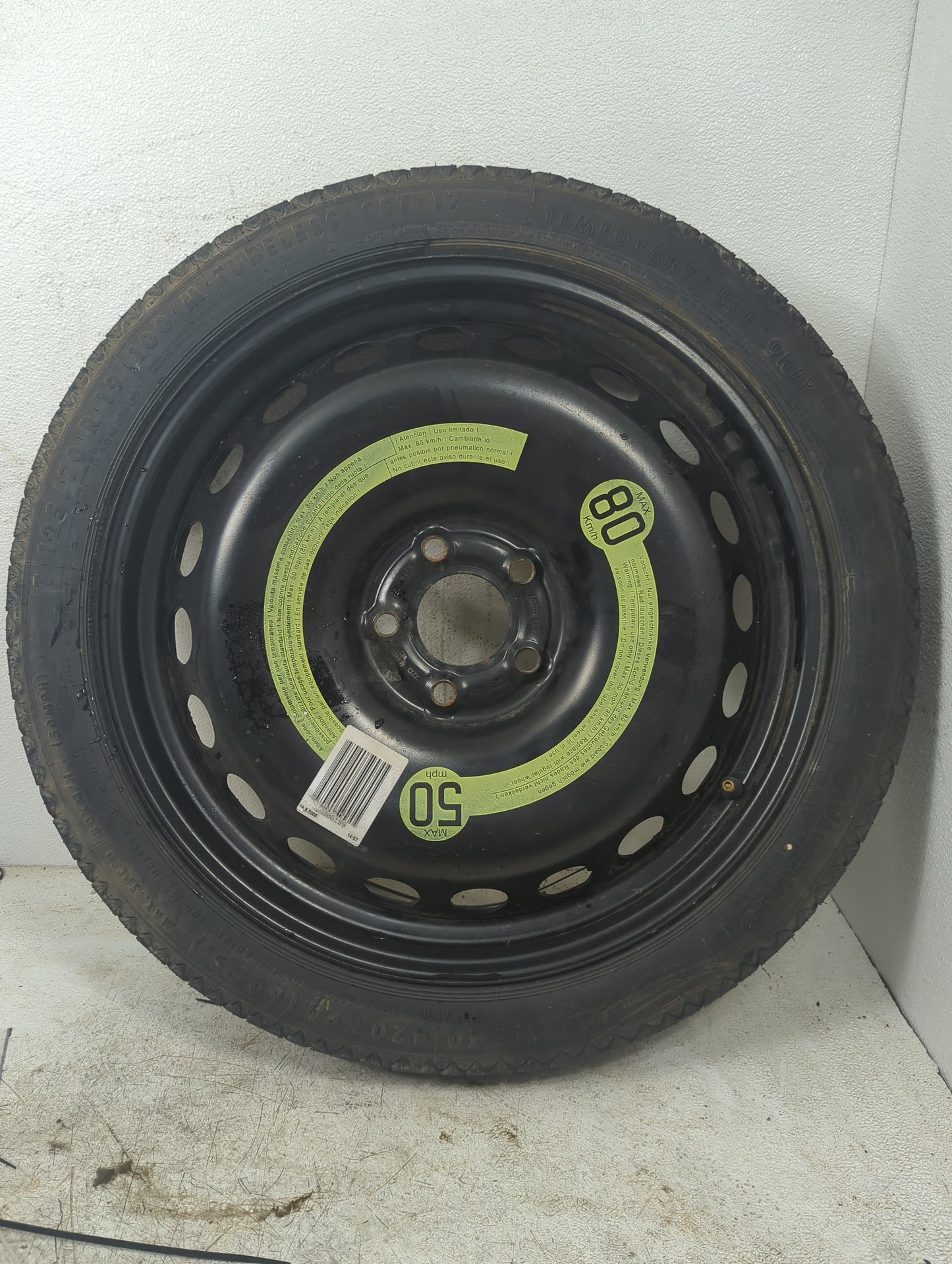 2009-2012 Audi A4 Quattro Spare Donut Tire Wheel Rim Oem - Oemusedautoparts1.com