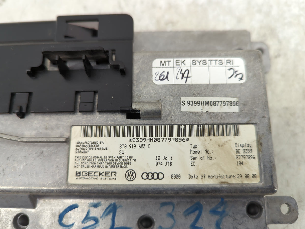 2008-2009 Audi A5 Information Radio Display Screen - Oemusedautoparts1.com